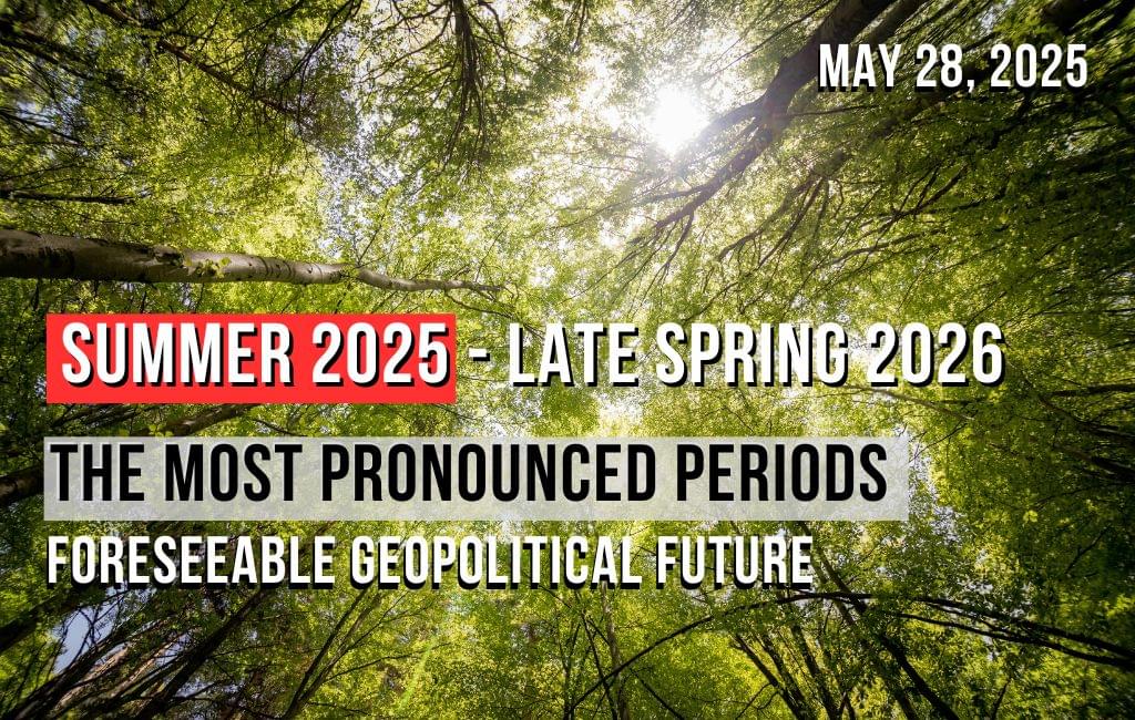 Verão de 2025 - O fim da primavera de 2026: Os períodos mais pronunciados do futuro geopolítico previsível