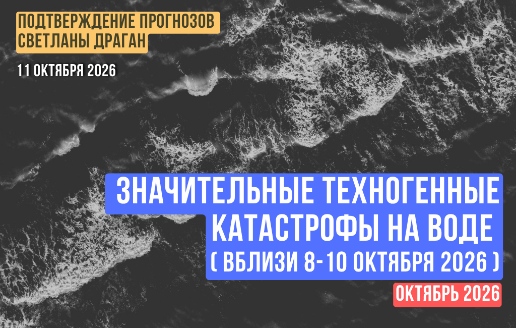 Значительные техногенные катастрофы на воде вблизи 8–10 октября 2026 года