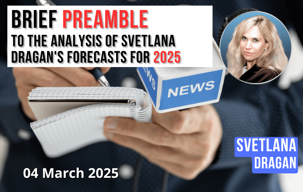 Brief preamble to the analysis of Svetlana Dragan’s forecasts for 2025